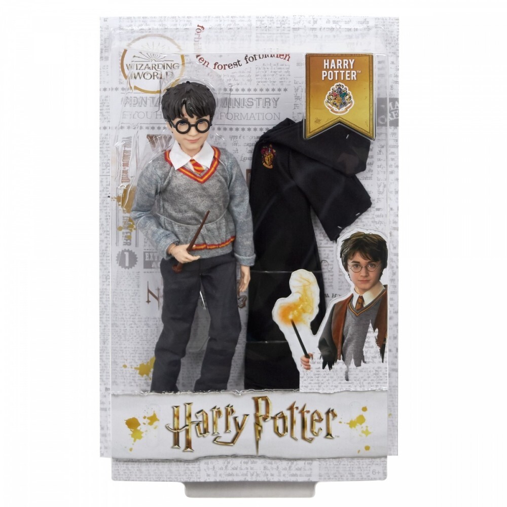 Harry Potter 10-Inch Deluxe Doll with Wizard Robe and Wand
